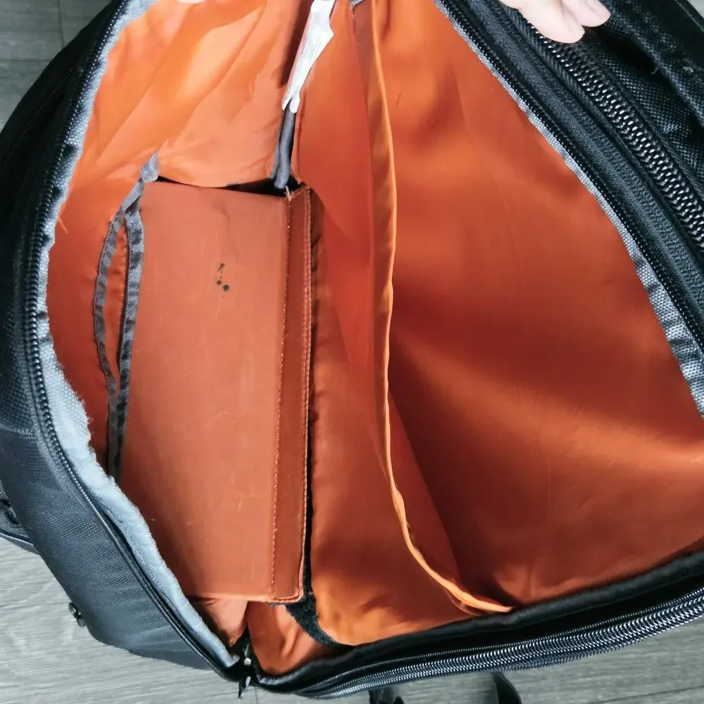 eBags EB2146-16 TLS Travel Professional Slim Laptop Backpack Black Orange *Read*